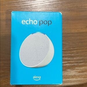 Amazon Echo Pop Speaker - Blue and White